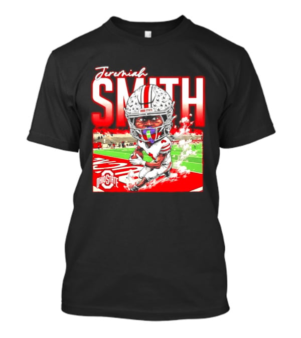 Jeremiah Smith Ohio State Buckeyes NCAA Player Running Caricature T-Shirt