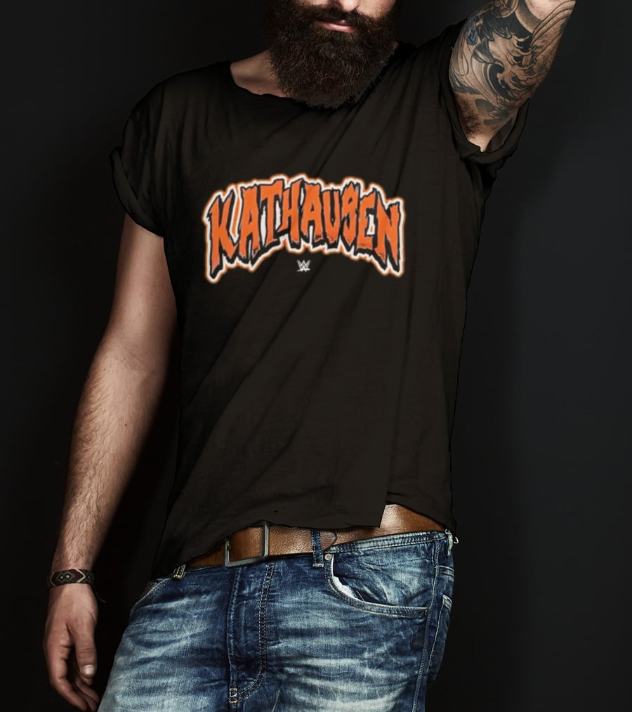 Karl Anthony Towns WWE KATHausen Wordmark Halloween Font T-Shirt
