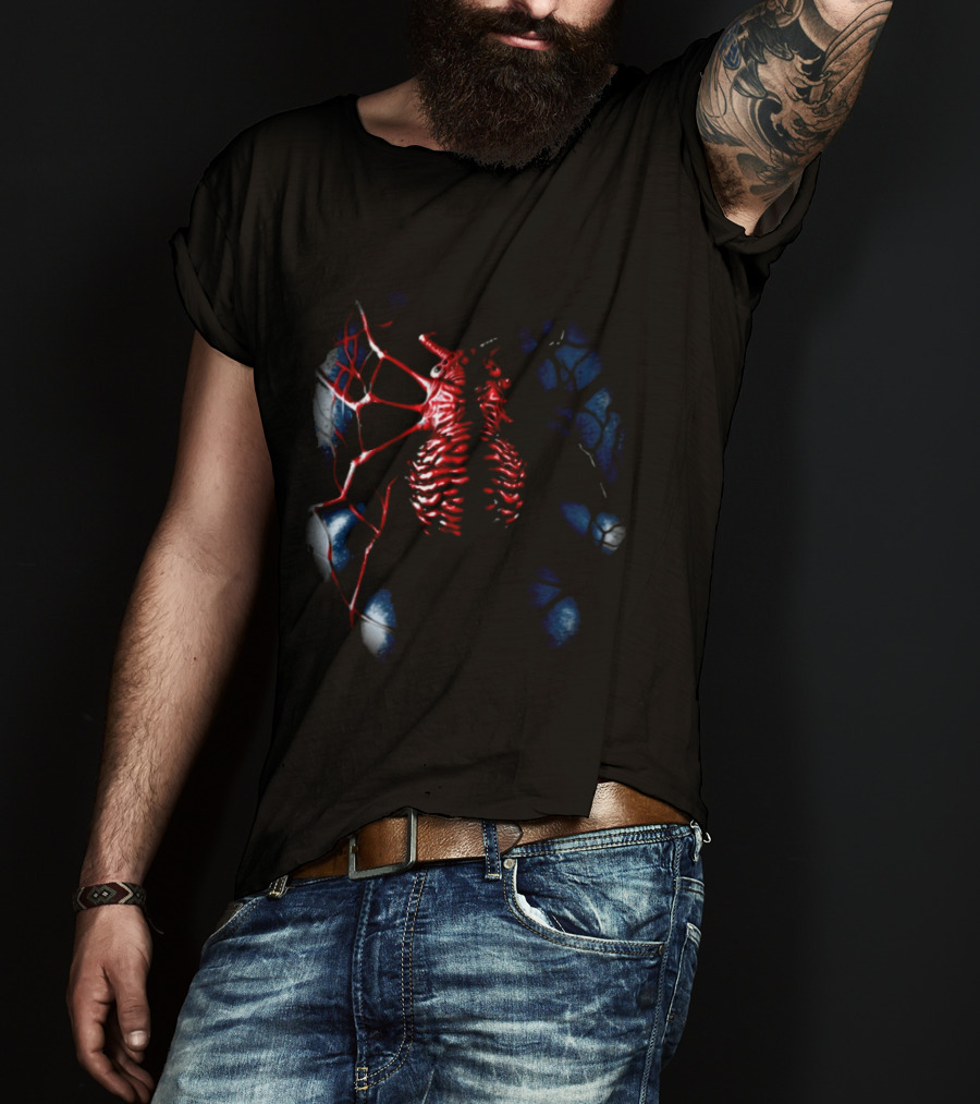 Vzn Shop Spiderman Venom Symbiote Ribcage Webbing T-Shirt