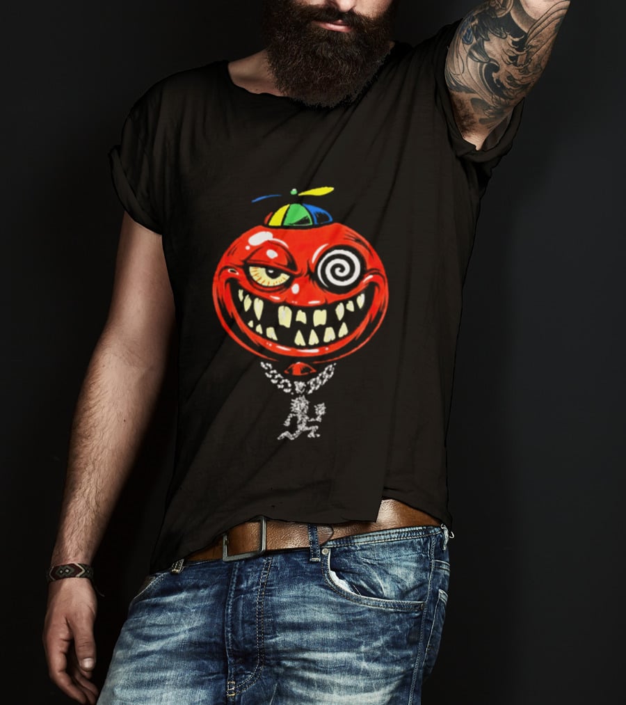 Wakko Exotics Store Bizerker 187 Spiral Hat Grinning Necklace T-Shirt