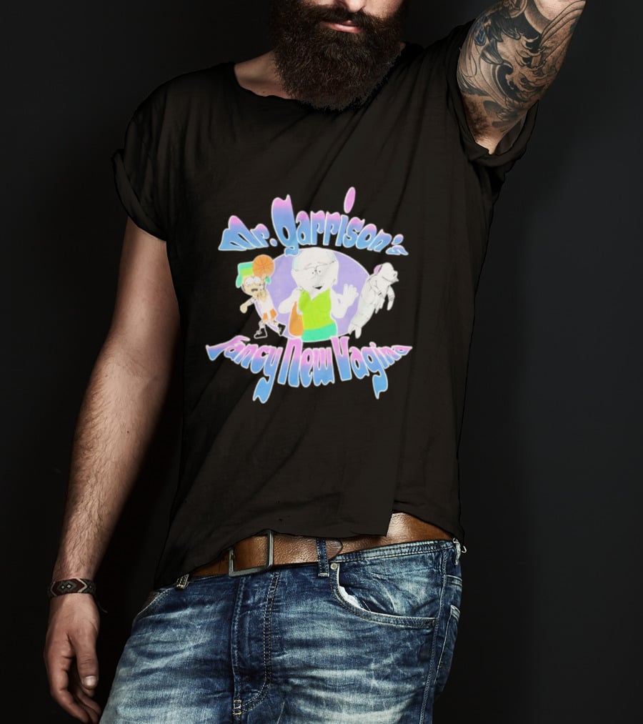 Mr Garrison's Fancy New Vagina South Park Basketball Cartoon Characters T-Shirt