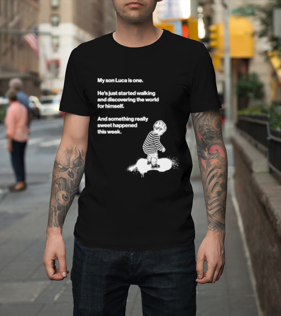 Luca Is One First Steps Adventure Exploring The World T-Shirt