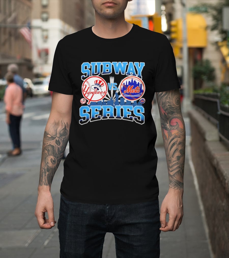 New York Yankees Vs Mets 2026 Subway Series Skyline T-Shirt