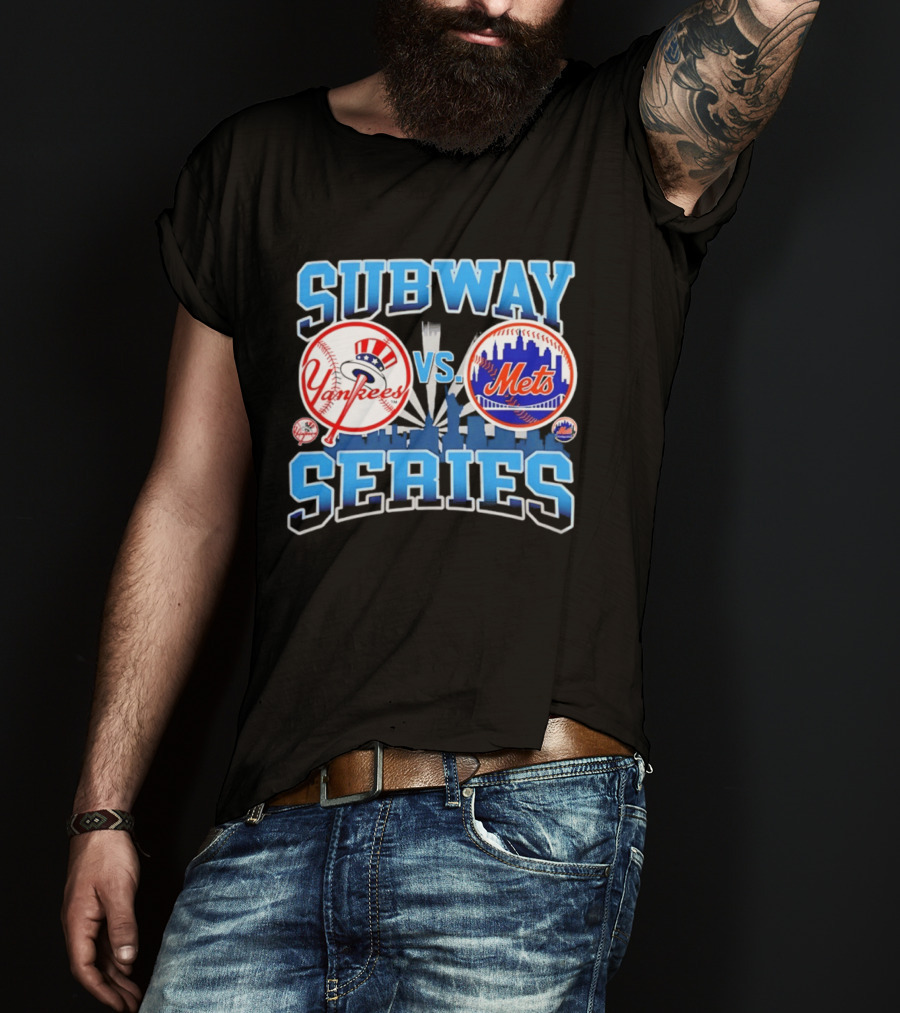 New York Yankees Vs Mets 2026 Subway Series Skyline T-Shirt