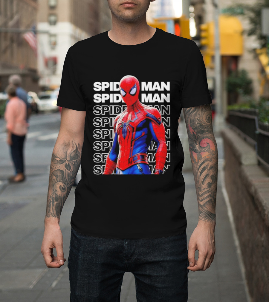Spider Man Marvel Superhero Peter Parker Iconic Costume Vibrant Heroic T-Shirt
