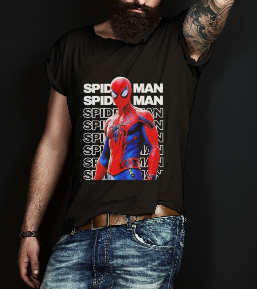 Spider Man Marvel Superhero Peter Parker Iconic Costume Vibrant Heroic T-Shirt