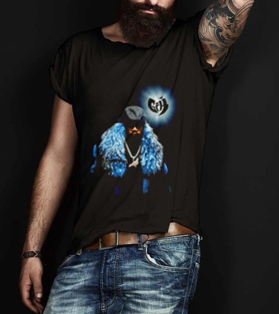 Staple Pigeon Store Staple X Ghostface Killah Collaboration With Wu Tang Clan Influence And Iconic Blue Fur Coat T-Shirt