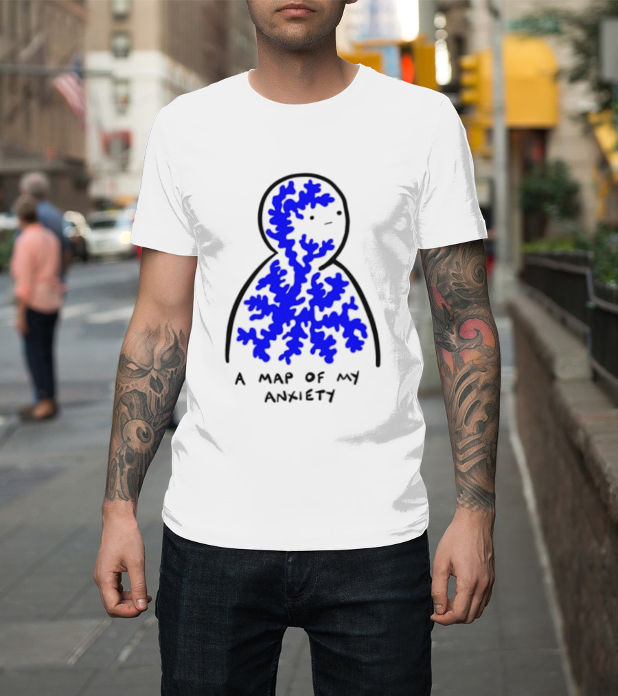 A Map Of My Anxiety Mental Health Awareness T-Shirt