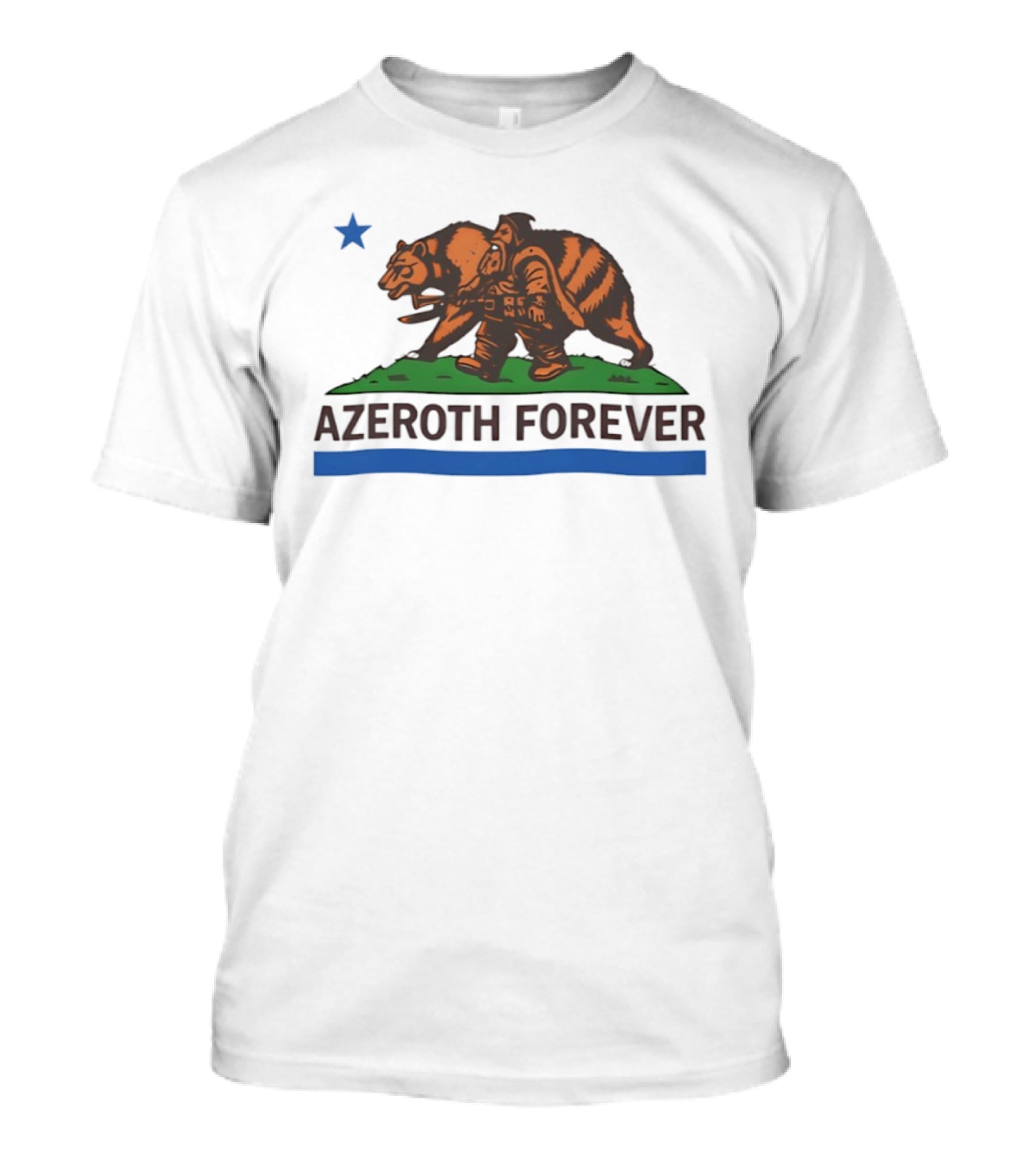 Azeroth Forever Smokey Bear Parody Walking Wilderness Hero T-Shirt