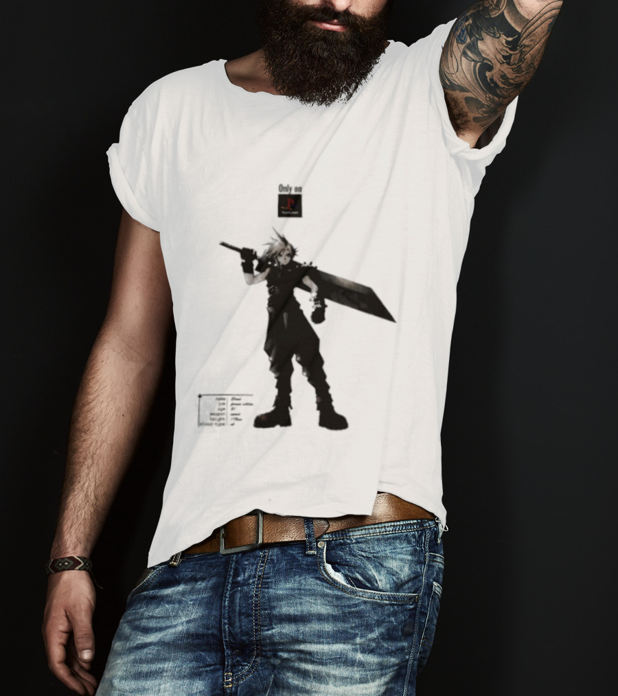 Cloud Strife Final Fantasy VII PlayStation T-Shirt