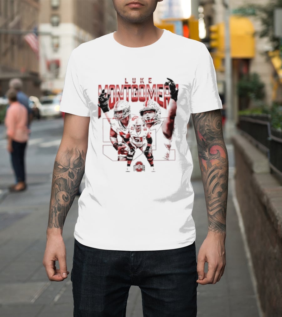 Luke Montgomery Ohio State Buckeyes 51 NCAA Football T-Shirt