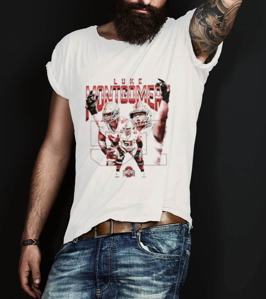 Luke Montgomery Ohio State Buckeyes 51 NCAA Football T-Shirt