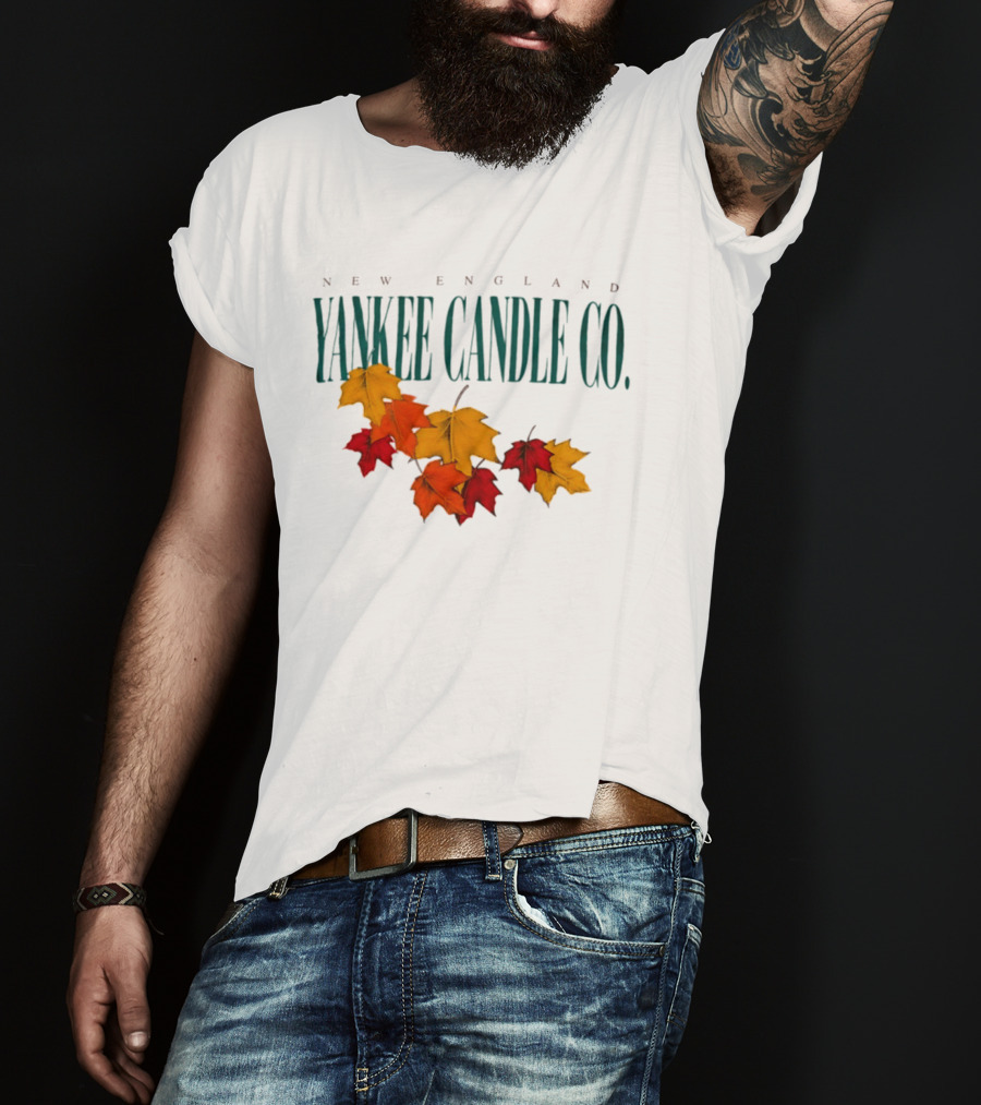 New England Yankee Candle Co Fall Leaves Autumn T-Shirt