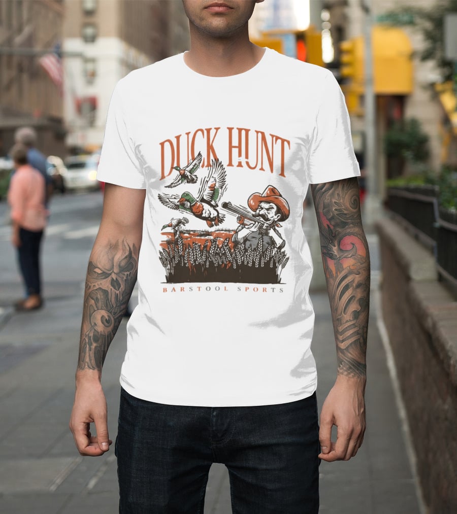Duck Hunt Cowboy Oklahoma Cowboys Oregon Ducks Barstool Sports T-Shirt