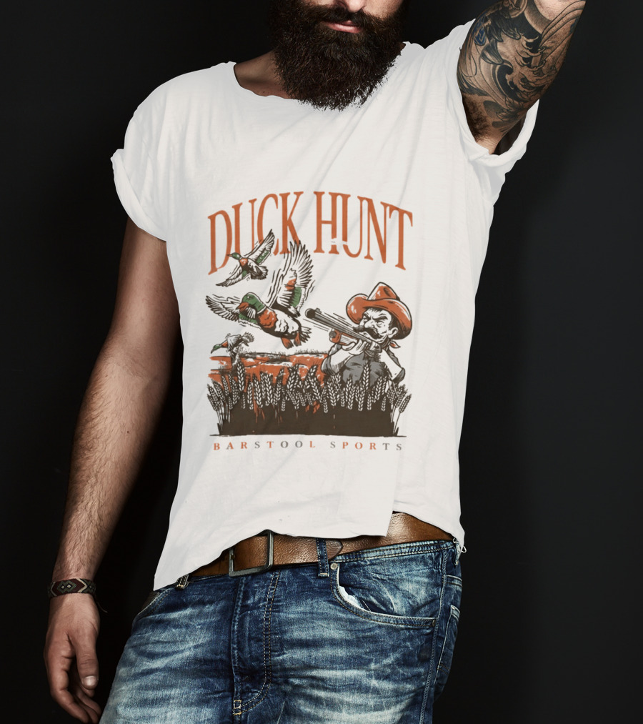 Duck Hunt Cowboy Oklahoma Cowboys Oregon Ducks Barstool Sports T-Shirt
