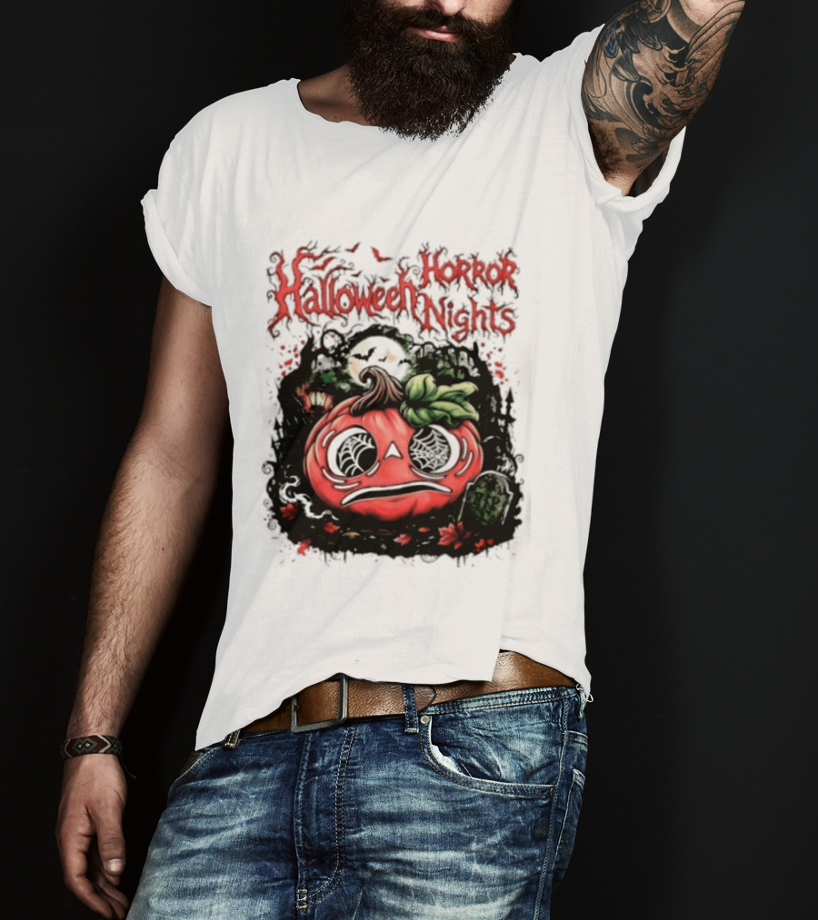 Halloween Horror Nights Pumpkin RIP Spooky T-Shirt