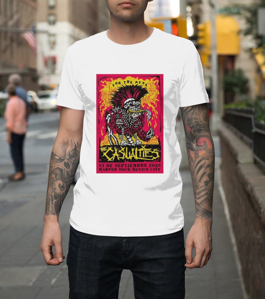 The Casualties Warped Tour Mexico City For The Punx 13 De Septiembre 2026 T-Shirt