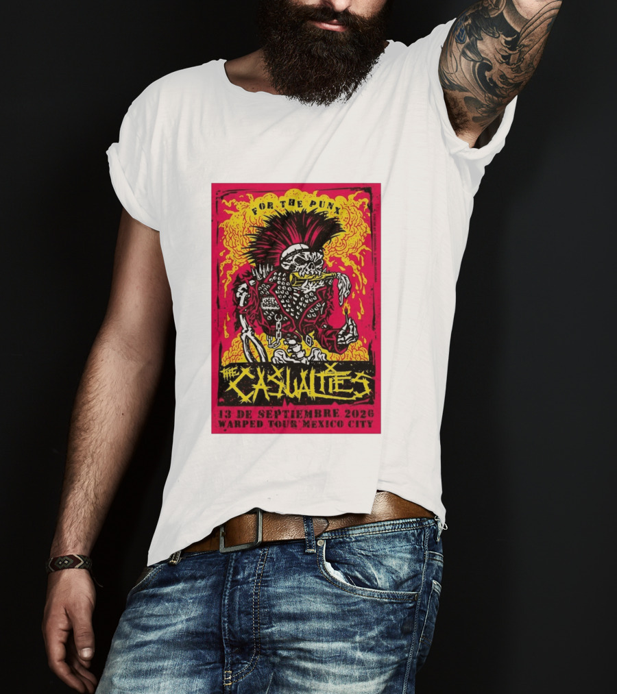 The Casualties Warped Tour Mexico City For The Punx 13 De Septiembre 2026 T-Shirt