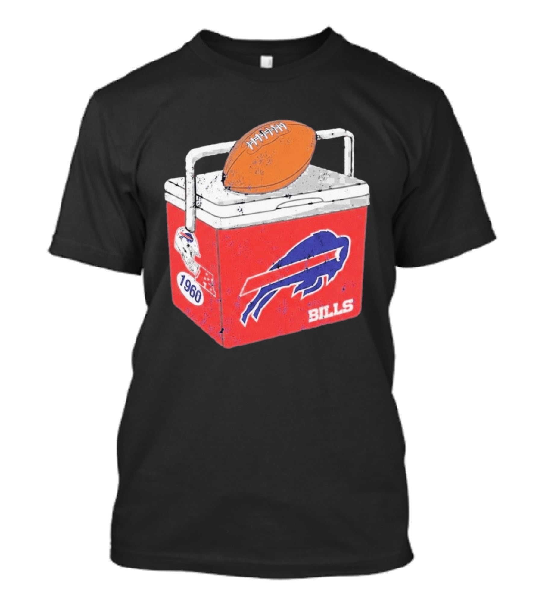 Buffalo Bills 1960 Retro Cooler With Football T-Shirt