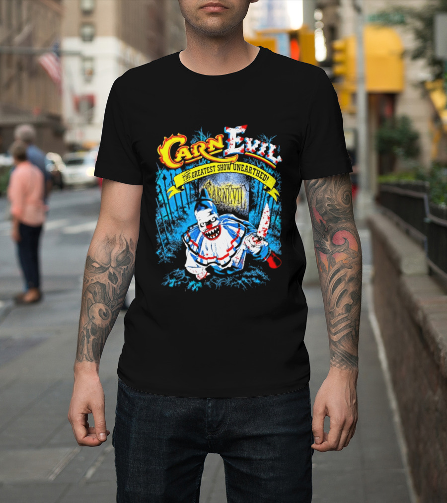 CarnEvil The Greatest Show Unearthed Creepy Clown Horror T-Shirt