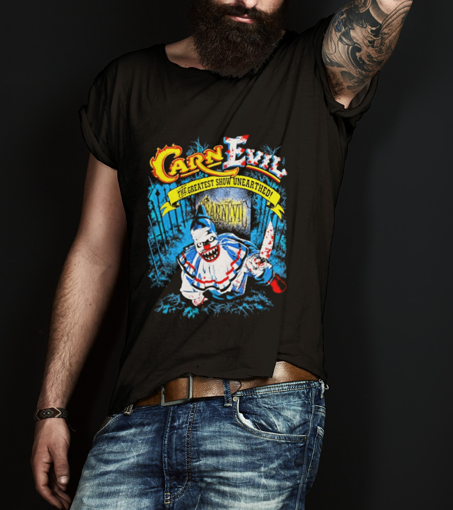 CarnEvil The Greatest Show Unearthed Creepy Clown Horror T-Shirt