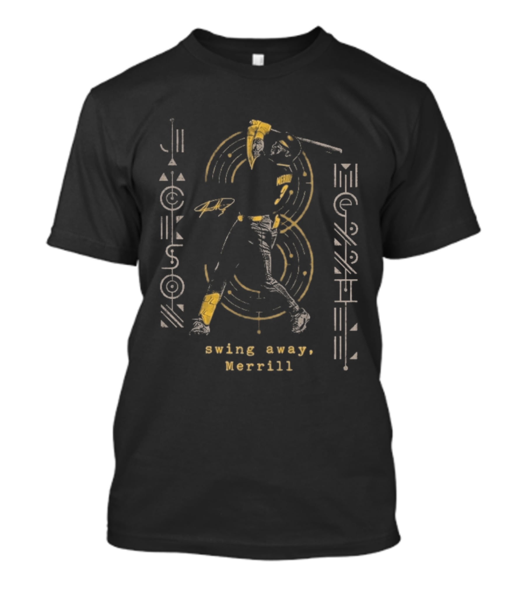 Jackson Merrill Swing Away Merrill Circular Motion Baseball Player T-Shirt