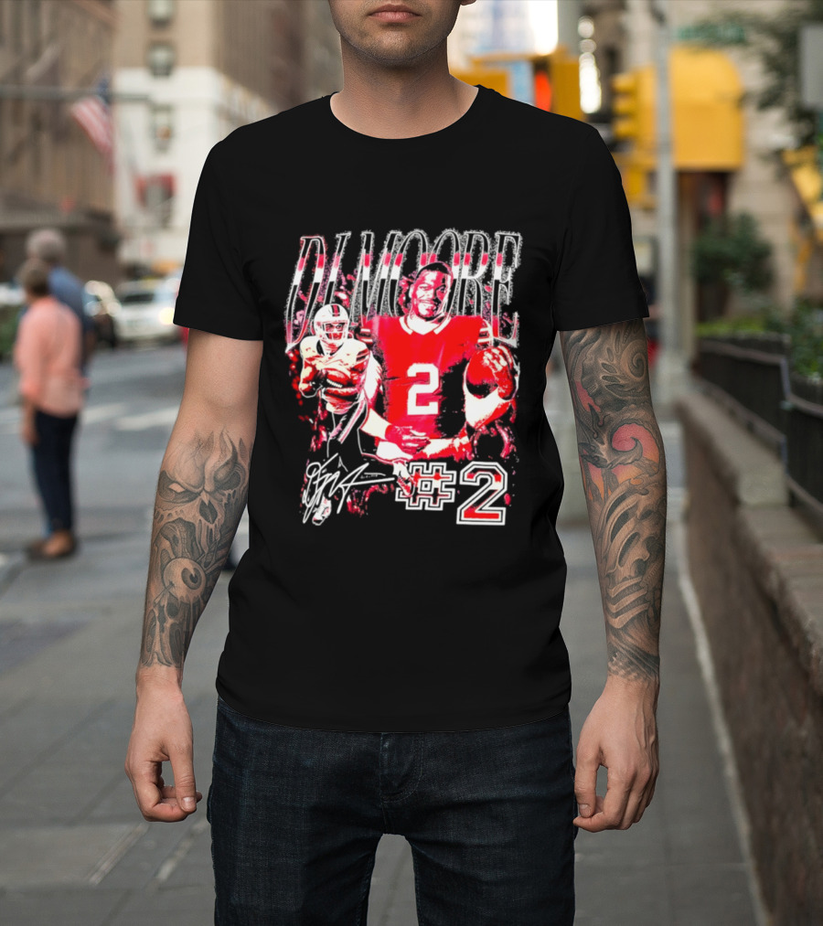D. J. Moore #2 Buffalo Bills Football Player T-Shirt