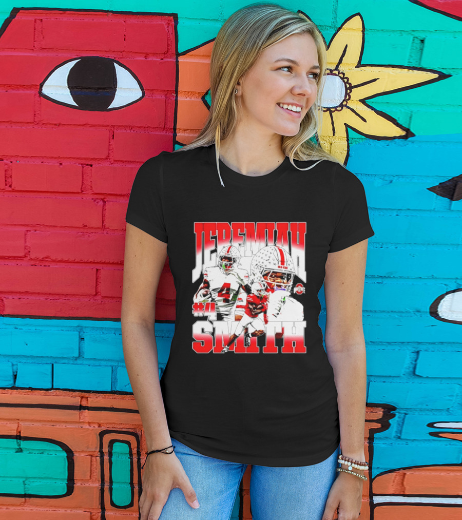 Jeremiah Smith Ohio State Buckeyes 4 NCAA Football Player T-Shirt