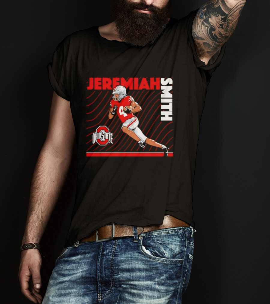 Jeremiah Smith Ohio State Buckeyes Neon Nights NCAA Football T-Shirt