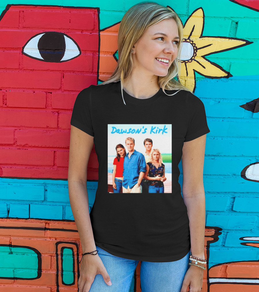 Dawson's Kirk 90s TV Cast Scenic Backdrop T-Shirt