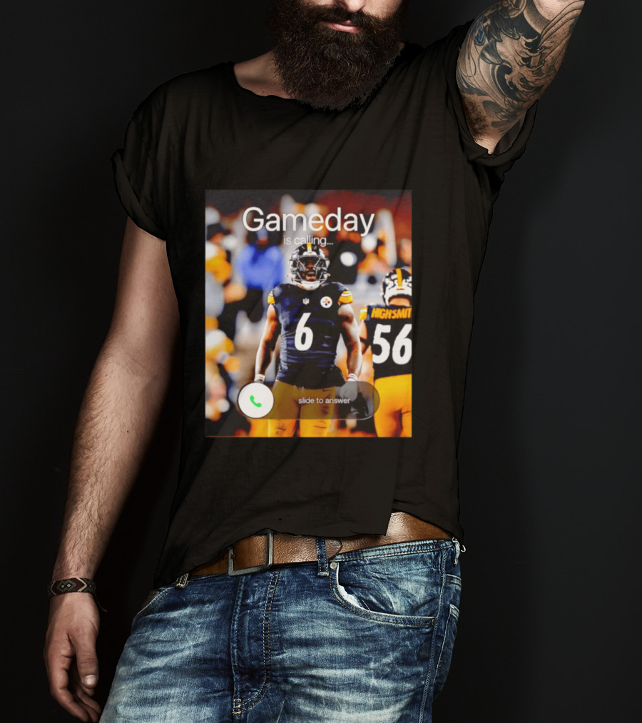 Gameday Is Calling Patrick Queen Pittsburgh Steelers Slide To Answer T-Shirt