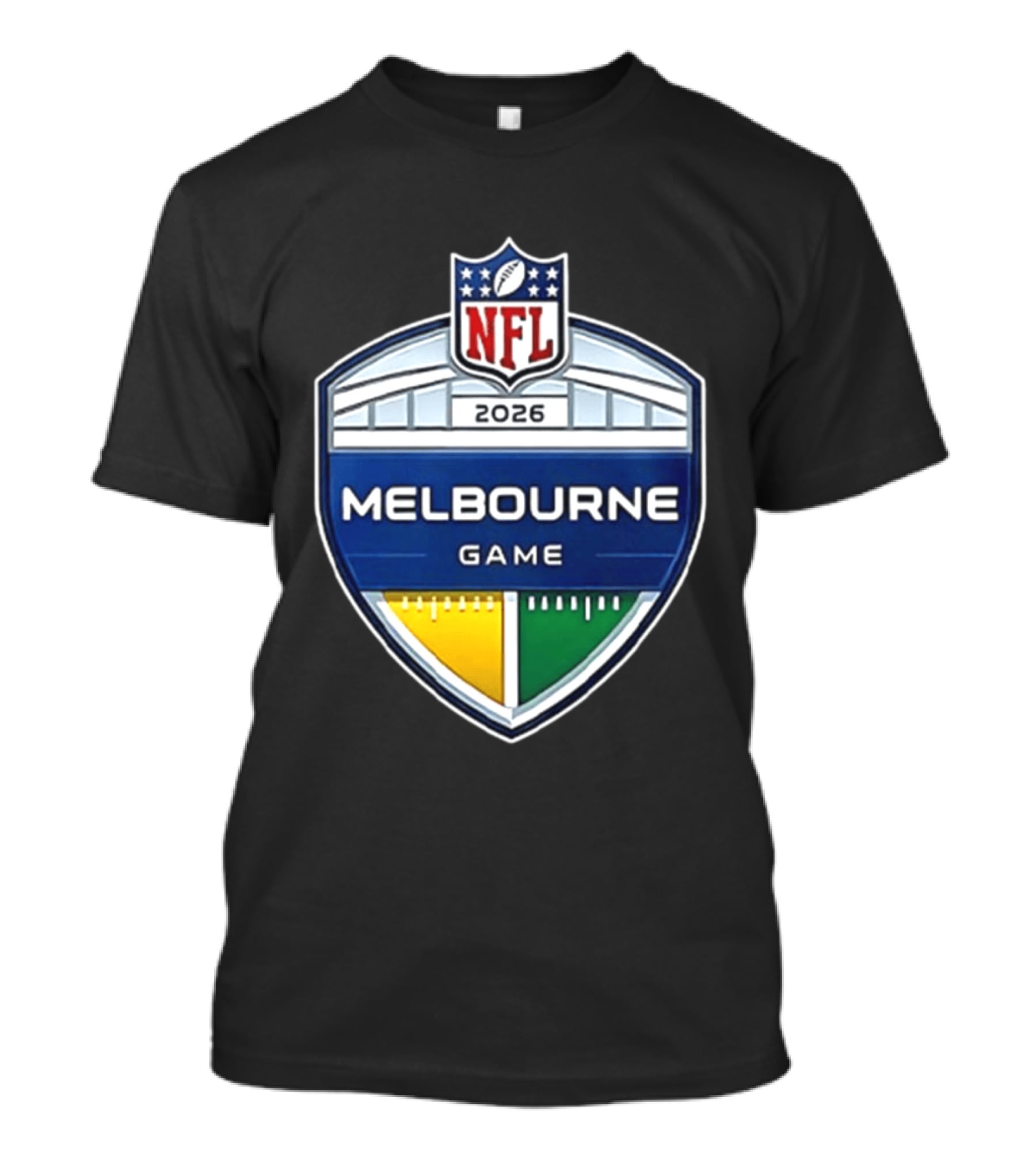 San Francisco 49ers NFL 2026 Melbourne Game Two Sided T-Shirt