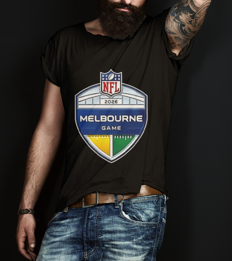 San Francisco 49ers NFL 2026 Melbourne Game Two Sided T-Shirt