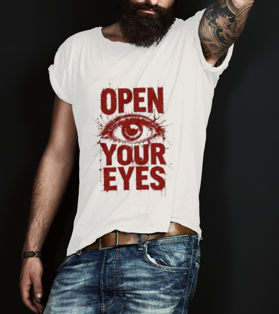 OPEN YOUR EYES Red Splatter Eye T-Shirt