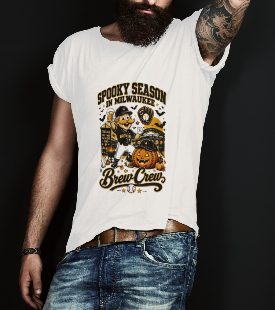 Spooky Season In Milwaukee Brewers Brew Crew Halloween 2026 T-Shirt