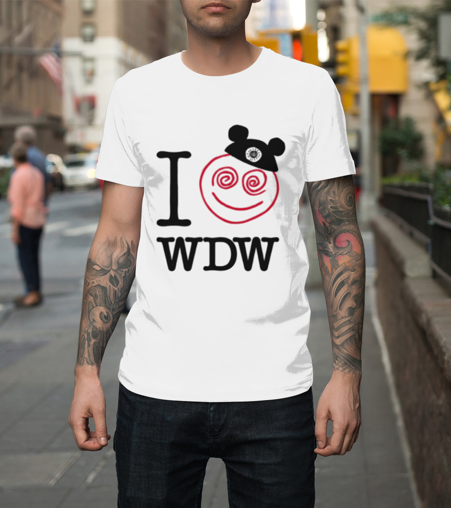 I Love WDW Lost Bros Store All The Time Disney Mickey Hat Smiley Face T-Shirt