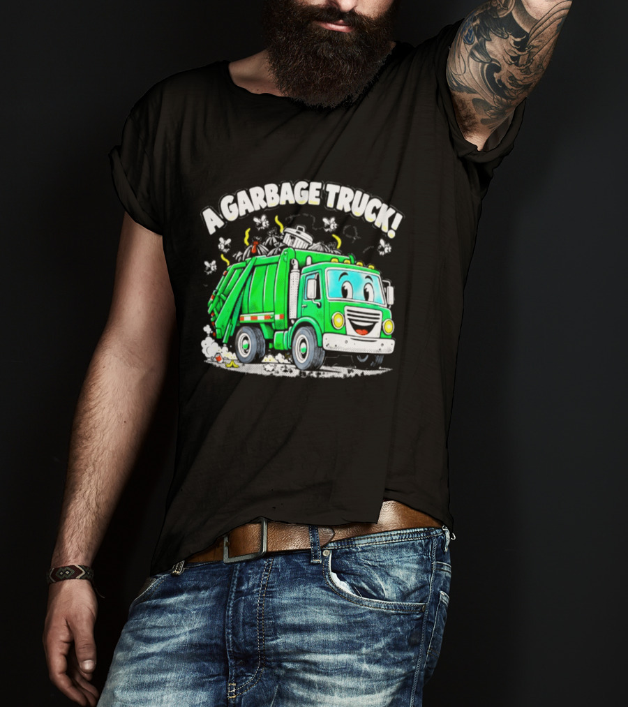 A Garbage Truck Cartoon Animation Fun T-Shirt