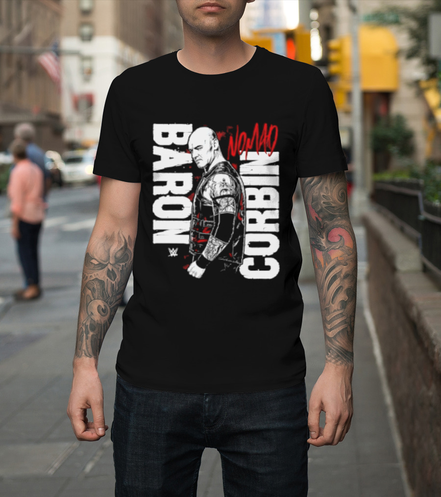 Baron Corbin WWE Nomad Vertical Name Wrestling Superstar T-Shirt
