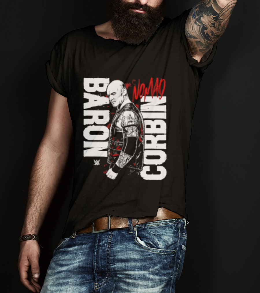 Baron Corbin WWE Nomad Vertical Name Wrestling Superstar T-Shirt