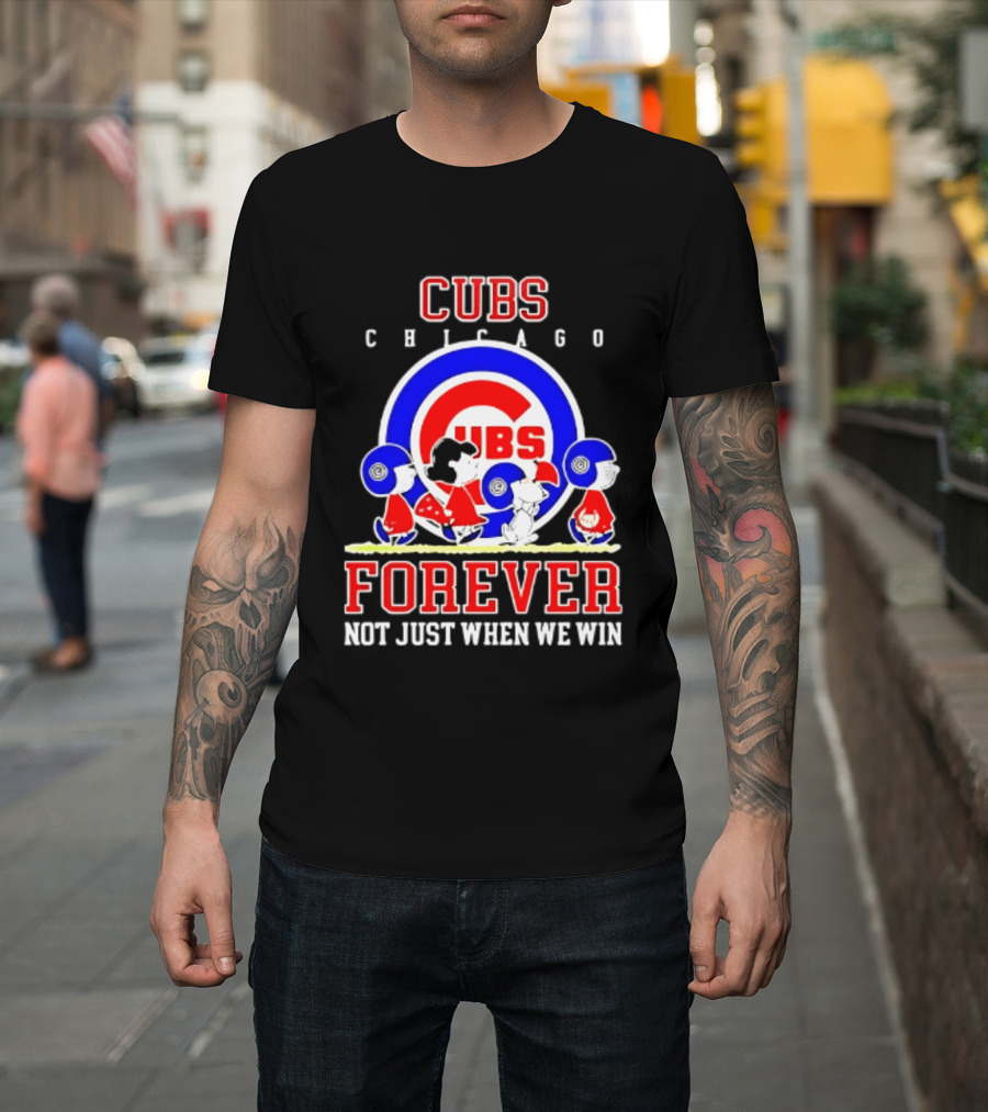 Chicago Cubs Peanuts Abbey Road Forever Not Just When We Win T-Shirt