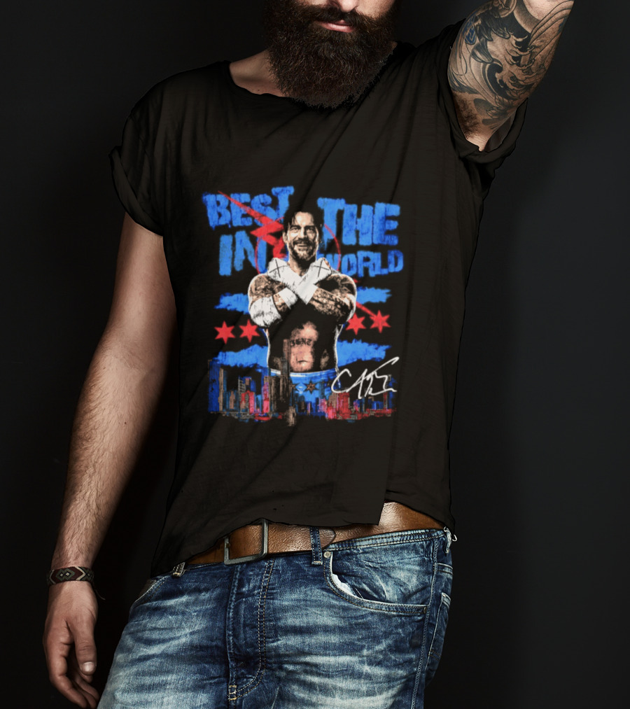 Best In The World CM Punk Chicago Wrestling Signature T-Shirt