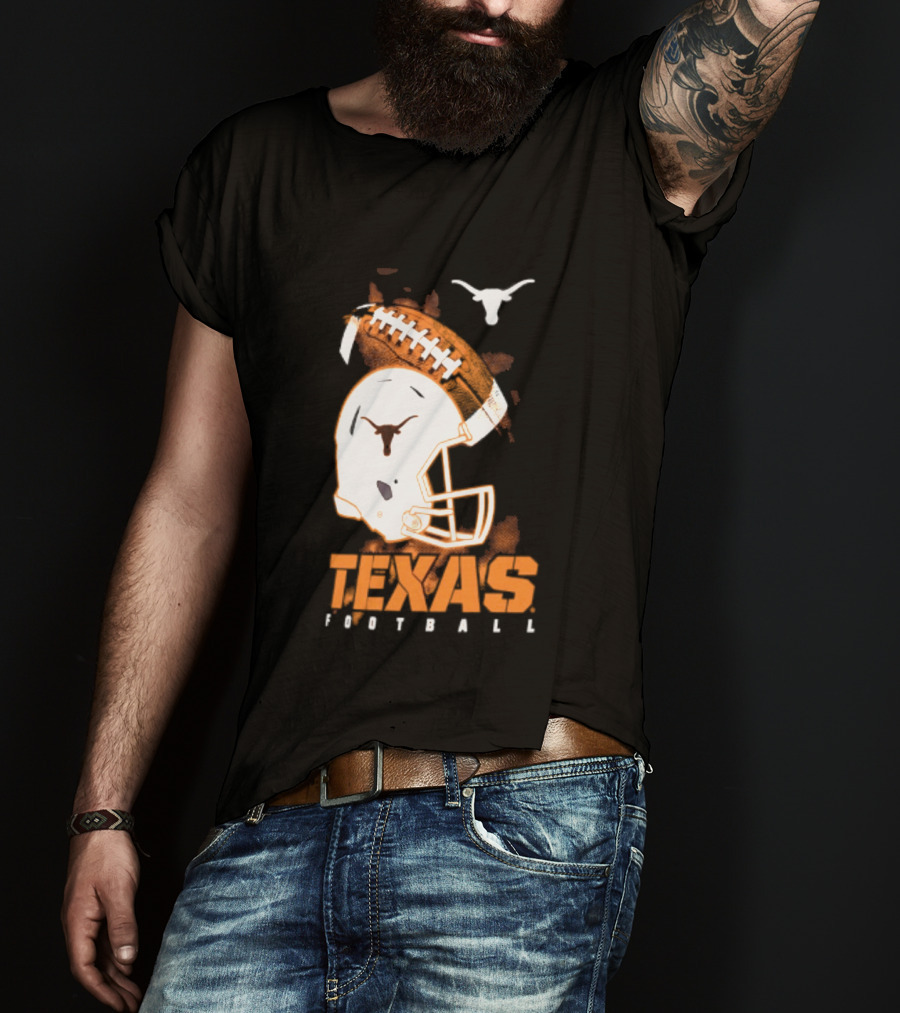 Texas Longhorns Football Helmet Glory NCAA Highlights T-Shirt
