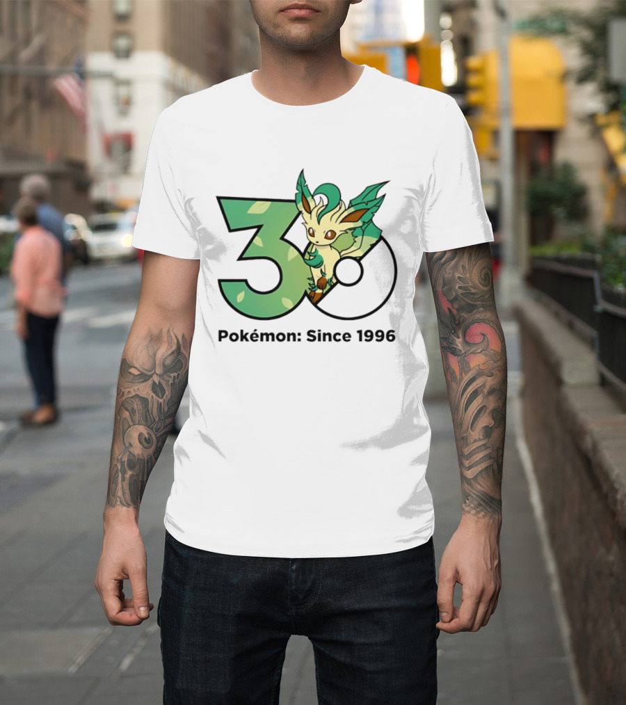 Leafeon Pokemon 30th Anniversary Since 1996 T-Shirt