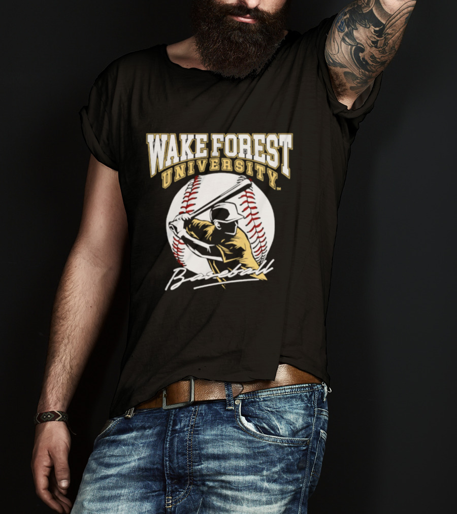 Wake Forest University Baseball Boston Torres Player Name T-Shirt