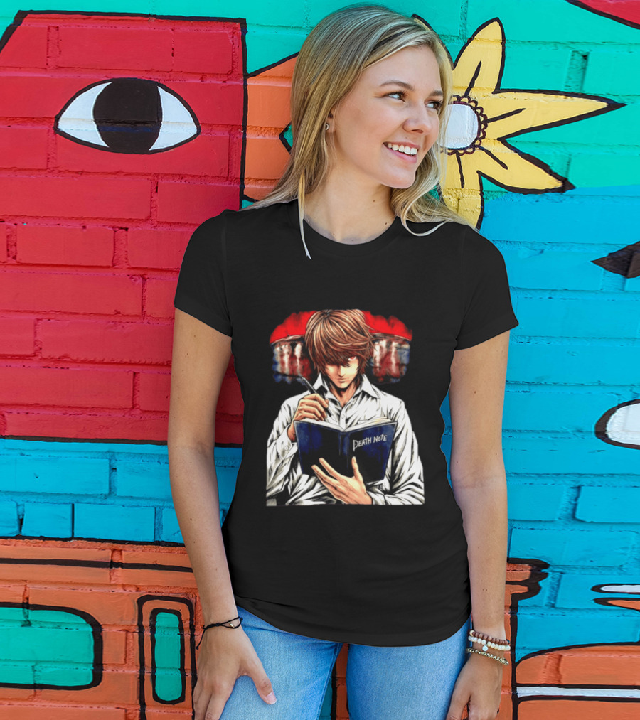 Light Yagami Intense Look Death Note Anime Fan Favorite T-Shirt