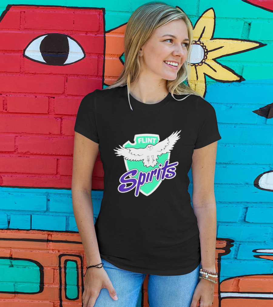 Flint Spirits Eagle Shield Vintage Sports Team T-Shirt