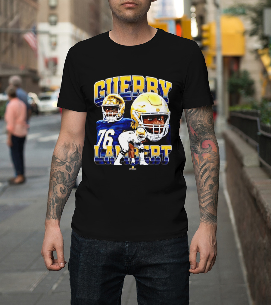 Guerby Lambert 76 Notre Dame NCAA Football Player T-Shirt