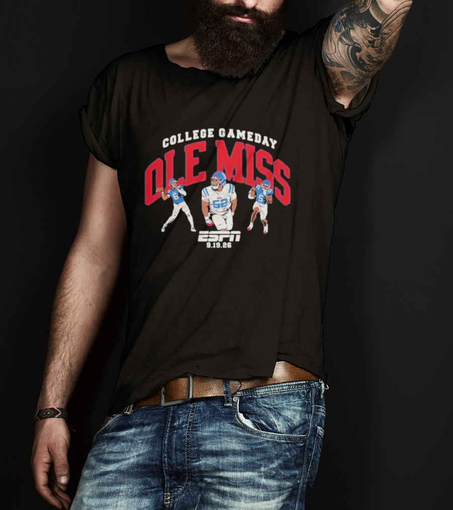 Ole Miss College Gameday Espn September 19 2026 T-Shirt