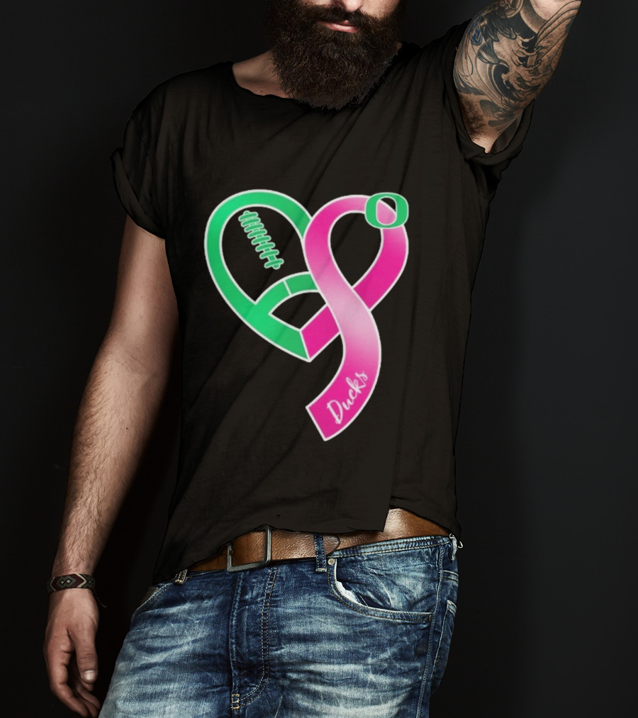 Oregon Ducks Pink Ribbon Breast Cancer Awareness 2026 T-Shirt