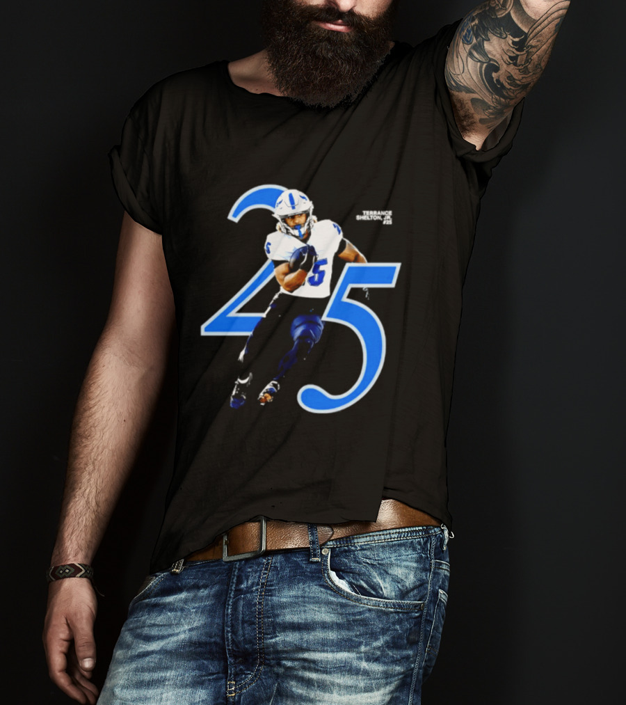 Terrance Shelton Jr 25 Buffalo Bulls NCAA Football Player Jersey Number T-Shirt